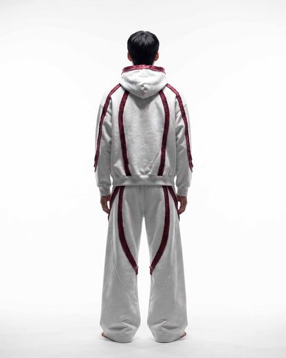 GRYFT SYMBIOTE Raw-Edge Contrast Zip-Up Hoodie