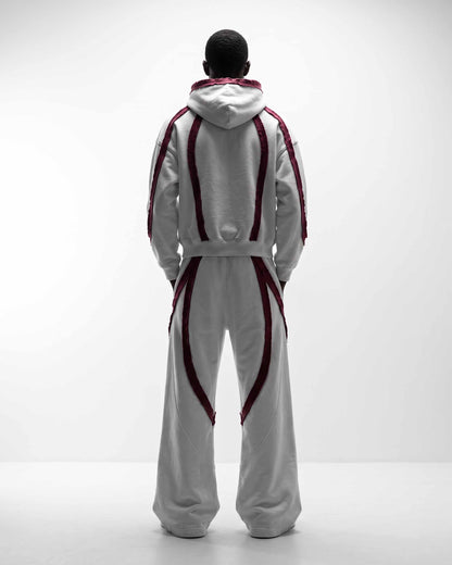 GRYFT SYMBIOTE Raw-Edge Contrast Zip-Up Hoodie