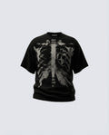 GRYFT Skull Print Waffle T-Shirt