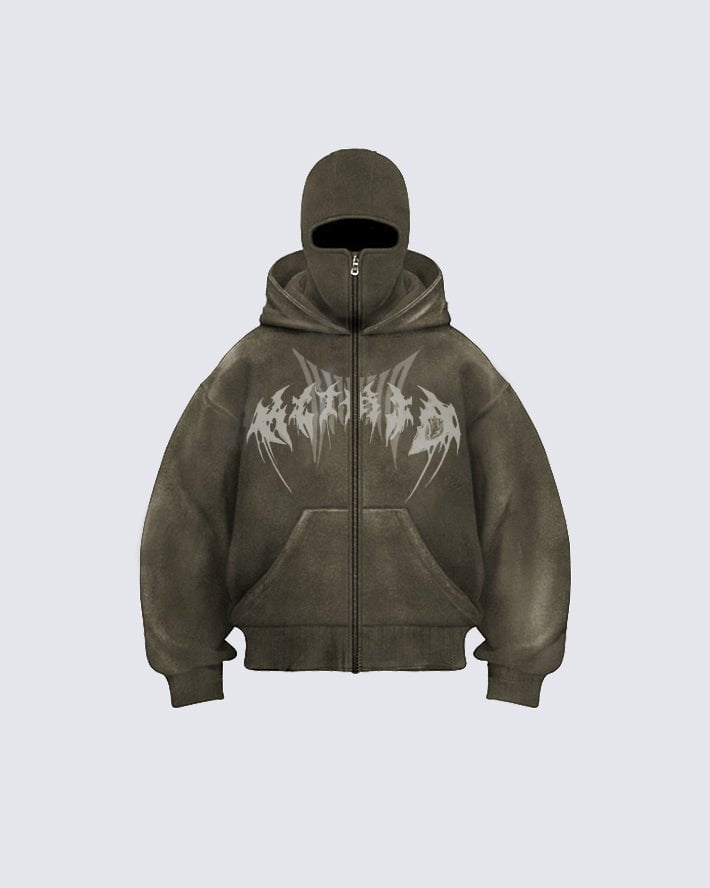 GRYFT Stonewashed Balaclava Integrated Hoodie