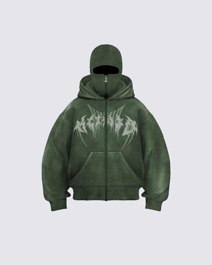 GRYFT Stonewashed Balaclava Integrated Hoodie