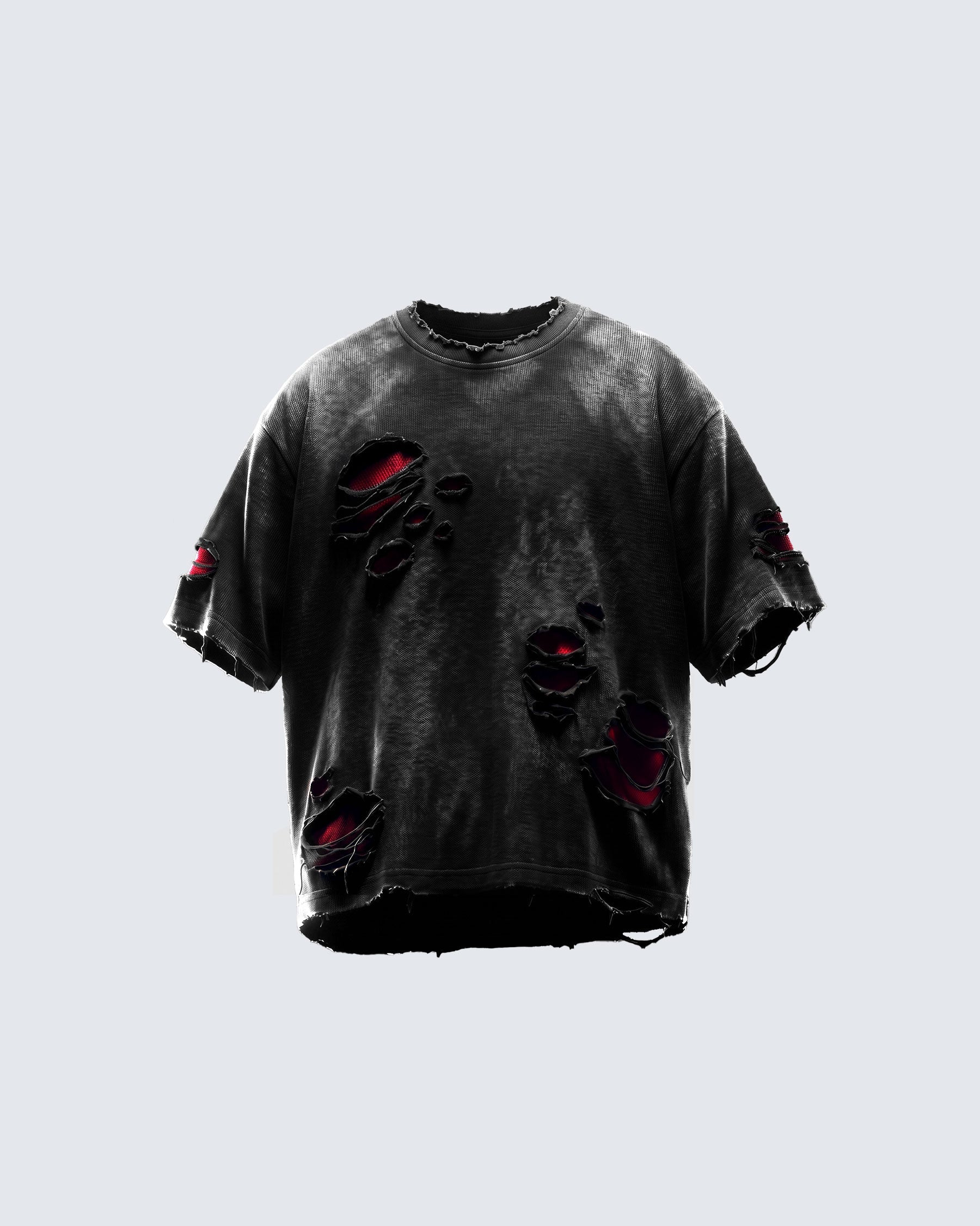 GRYFT RED RUST Series | Distressed Oversized T-Shirt