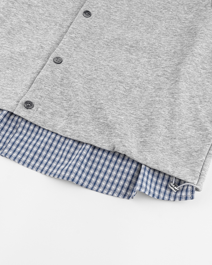 Layered Patchwork Vest Shirt