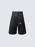 Inspired Pleated Wide-Leg Shorts