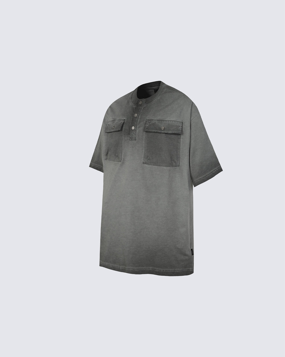 Utility Vintage Washed Double Pocket Henley Tee