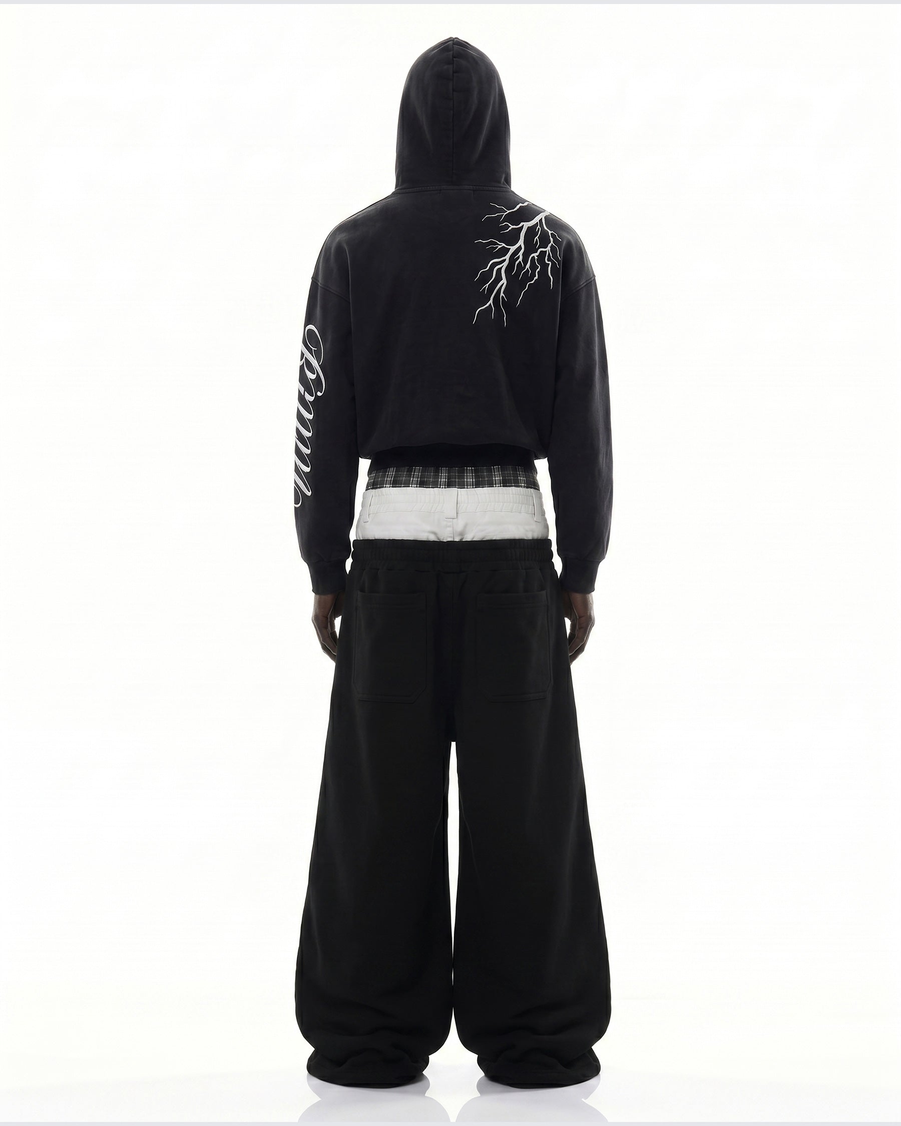 LIGHTNING Series | Layered Waist Wide-Leg Sweatpants