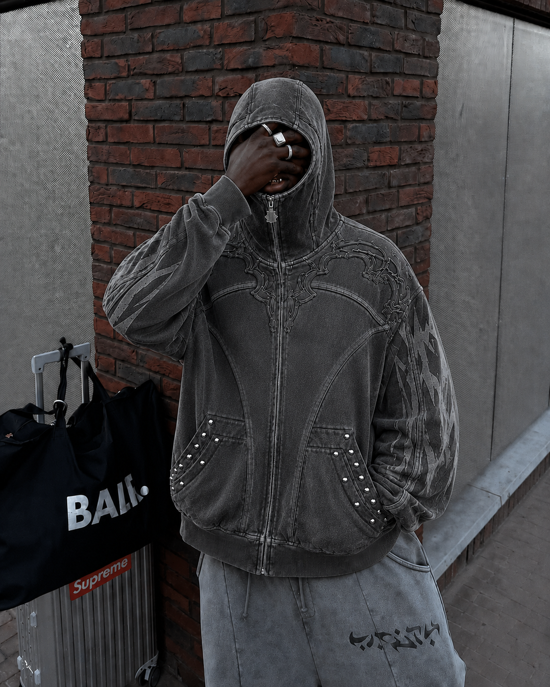 GRYFT Gothic Zipper Hoodie