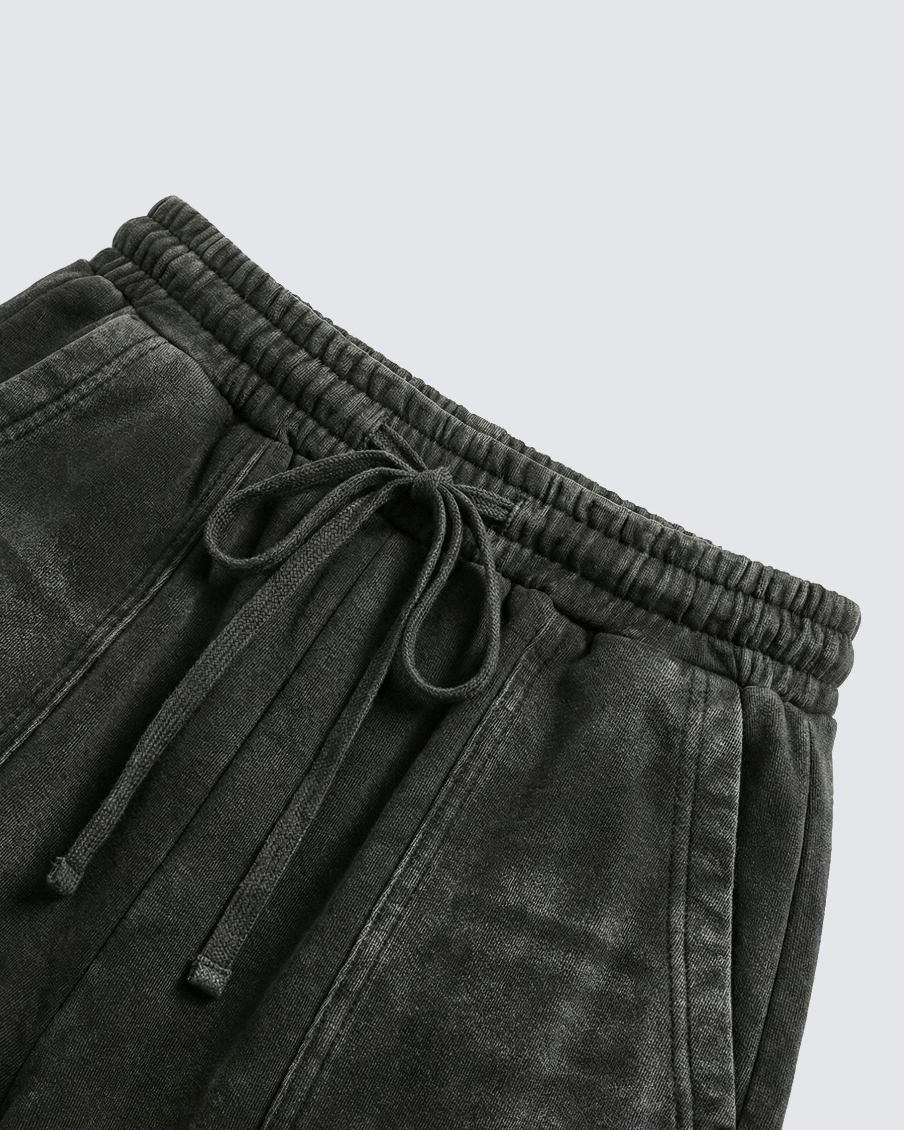 LOW SATURATION-Spring New Washed Zip Hem Sweatpants