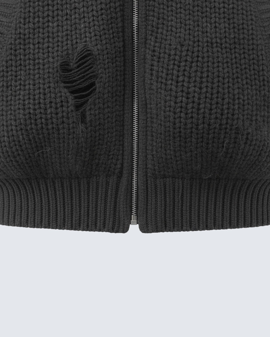 GRYFT Destroyed Knitted Sweater Plush Coat