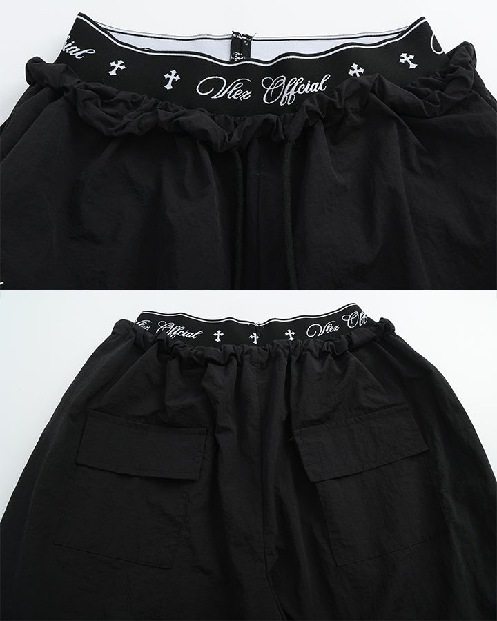 GRYFT Retro Cross-Waistband Parachute Pants