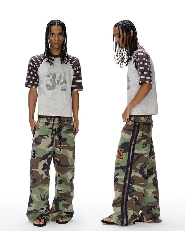 GRYFT Utility Double Waist Camo Cargo Pants