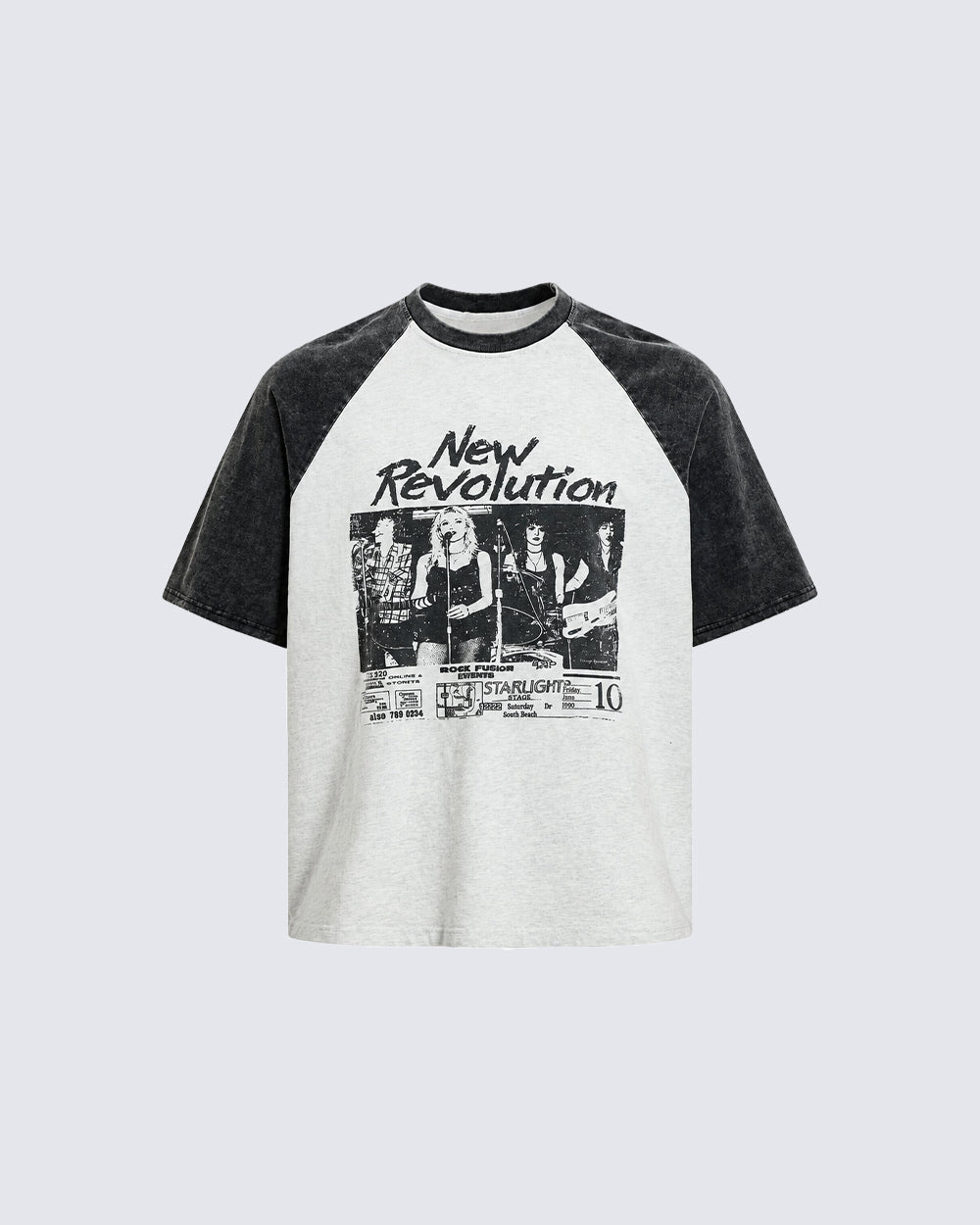 GRYFT Retro Washed Patchwork Tee