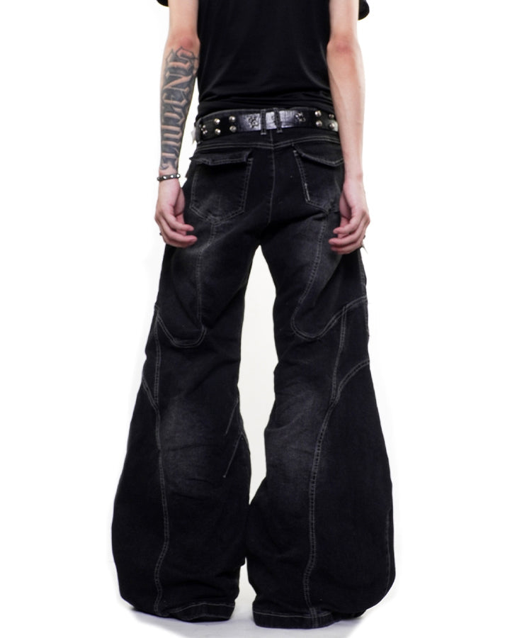GRYFT Y2K Washed Lace-Up Jeans