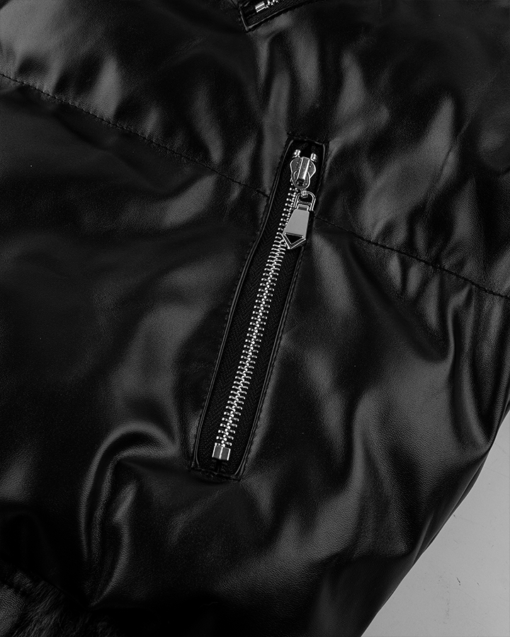 Puffer Jacket with Fur Trim
