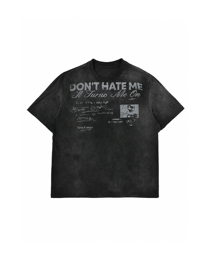 GRYFT Vintage Washed Letter Graphic T-Shirt