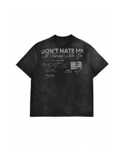 GRYFT Vintage Washed Letter Graphic T-Shirt