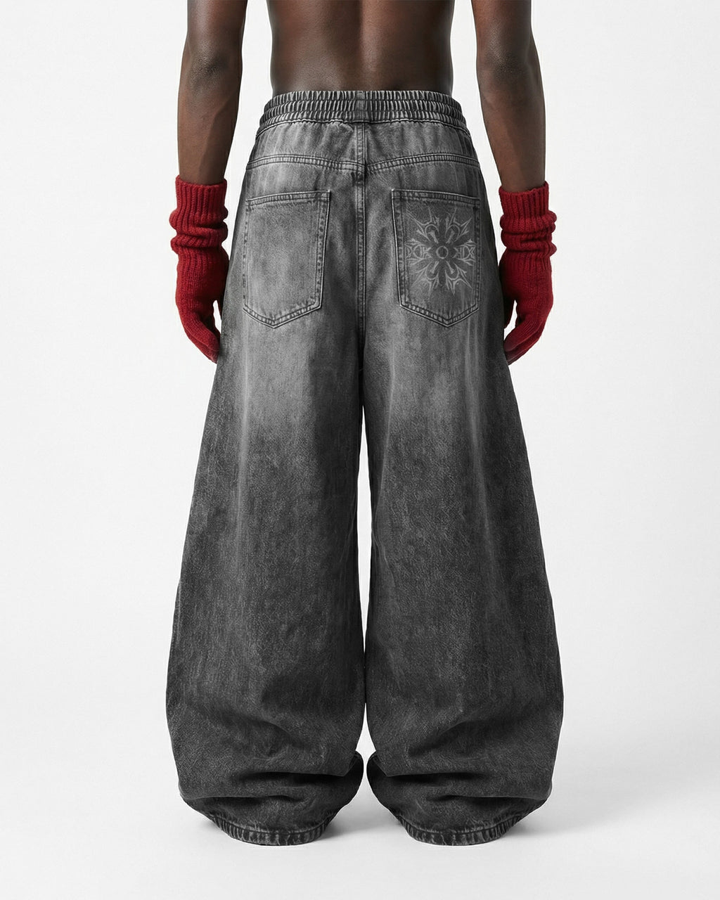 GRYFT-Double-Ended Washed Loose-Fit SweatPants