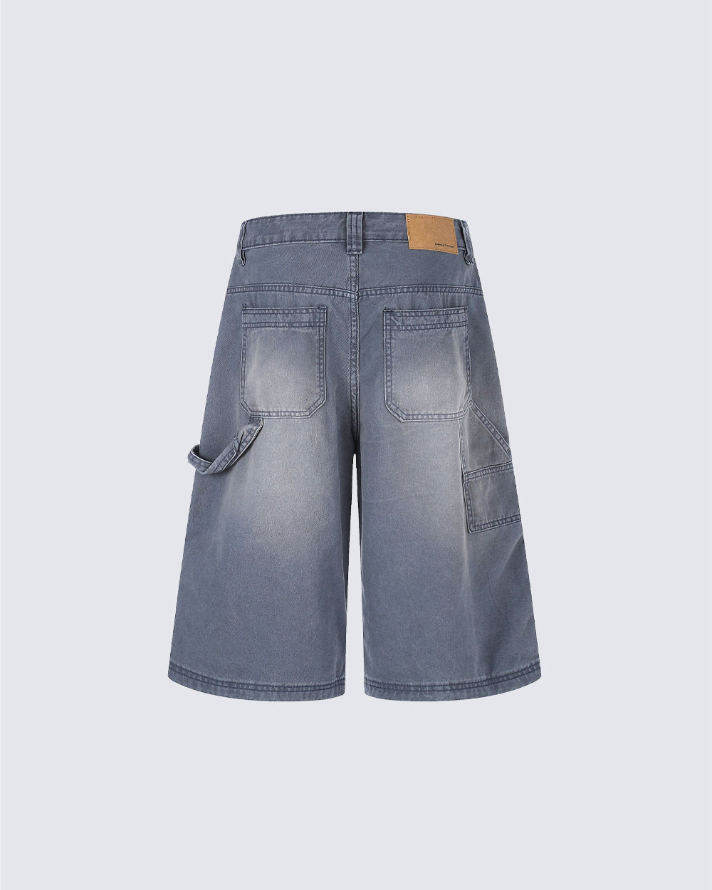 Washed Faded Distressed Cargo Shorts