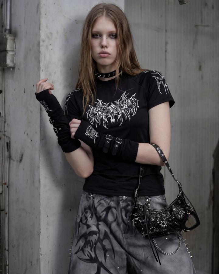 American Tribal Graphic Black Sports Tee