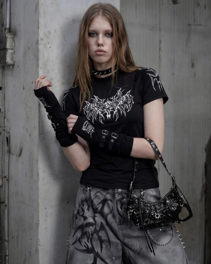 American Tribal Graphic Black Sports Tee