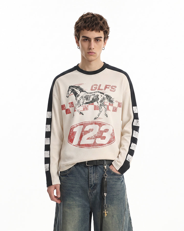 GRYFT Retro Motorcycle Patchwork Tee