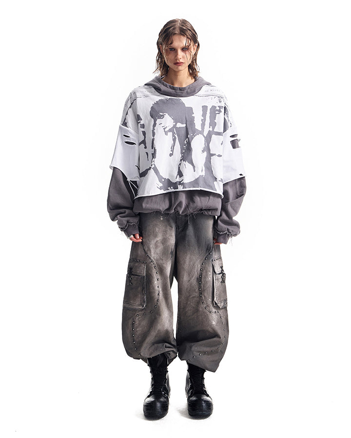 GRYFT Grunge Layered Hoodie