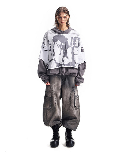 GRYFT Grunge Layered Hoodie