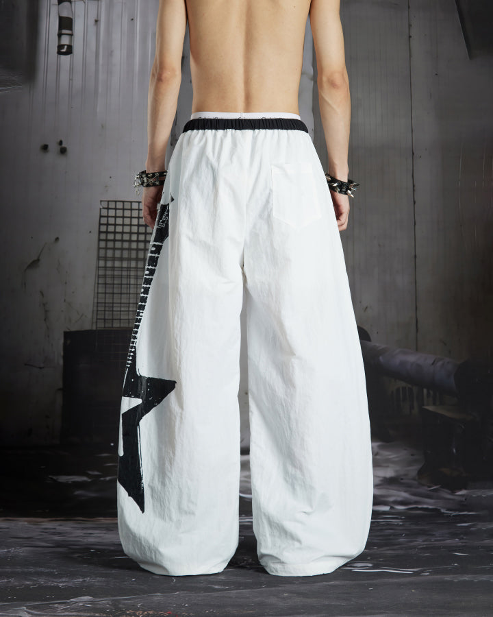 GRYFT Sport Graphic Wide-Leg Track Pants