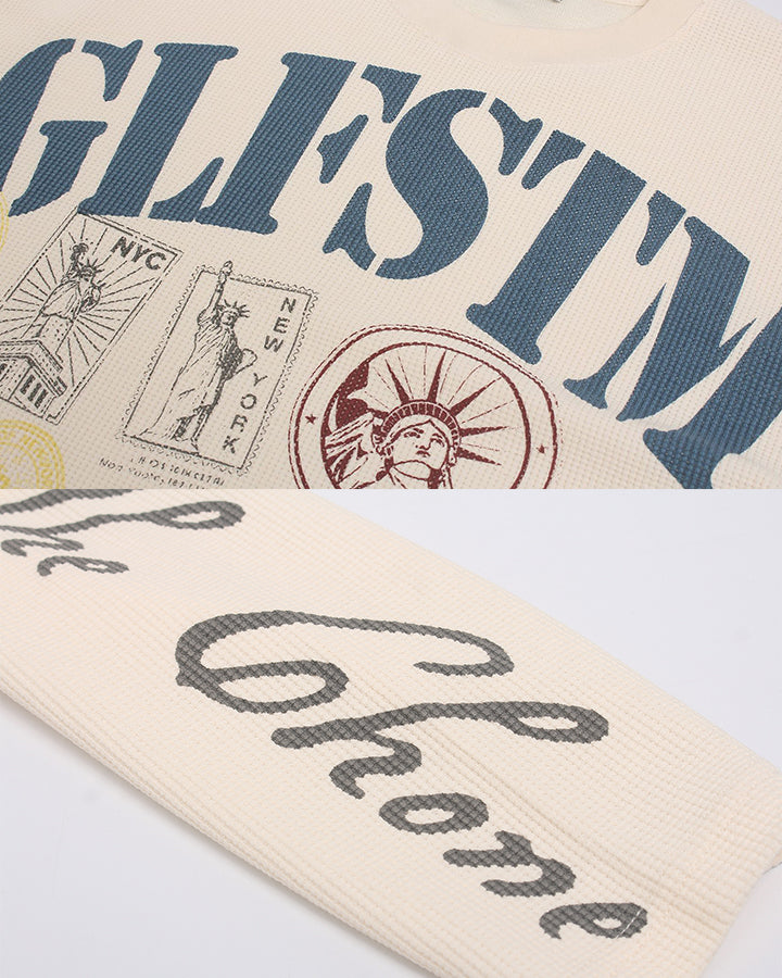 GRYFT Street Waffle NYC Graphic Long-Sleeve T-Shirt
