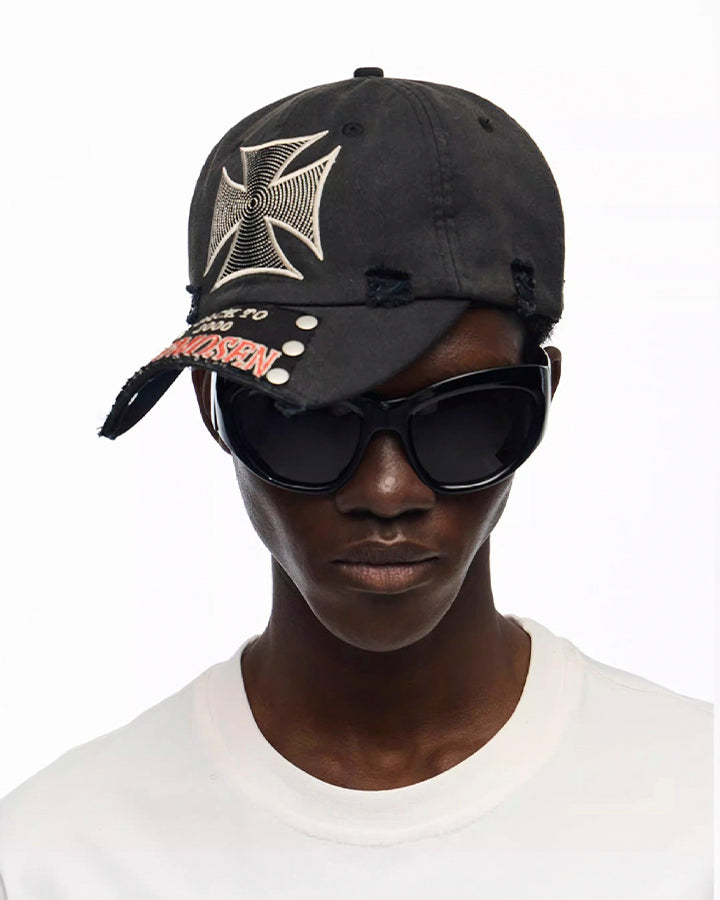 New Vintage Cross Stud Baseball Cap