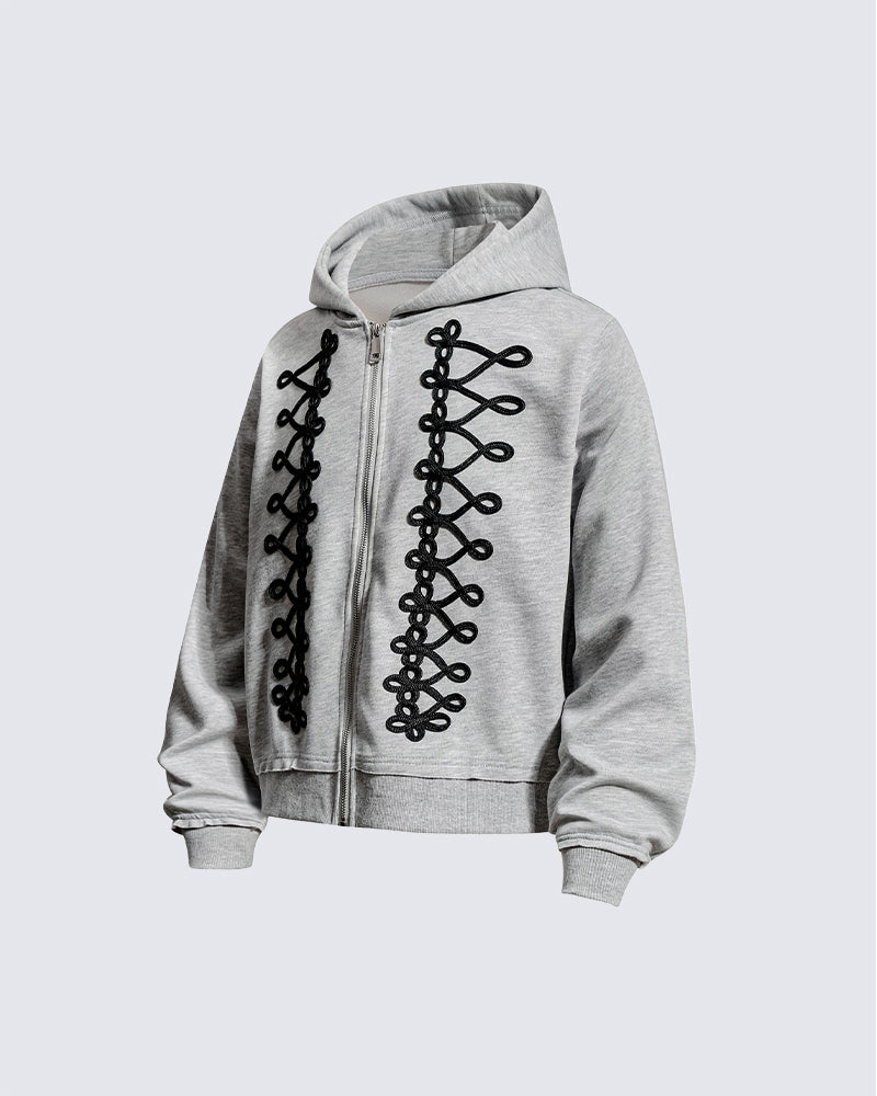 GRYFT Street Hip-Hop Heavyweight Zip Hoodie