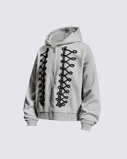GRYFT Street Hip-Hop Heavyweight Zip Hoodie