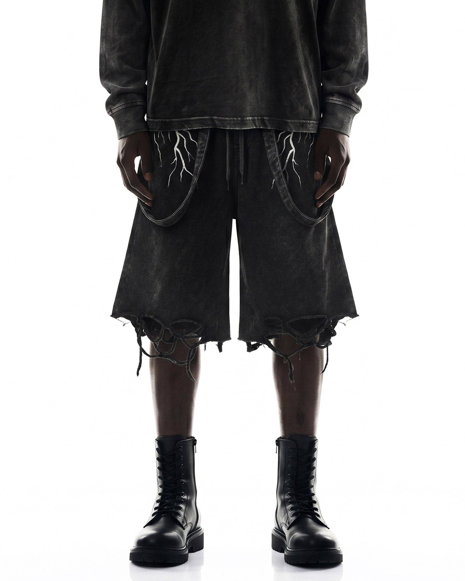 LIGHTNING Series | New Strap Wide-Leg Shorts