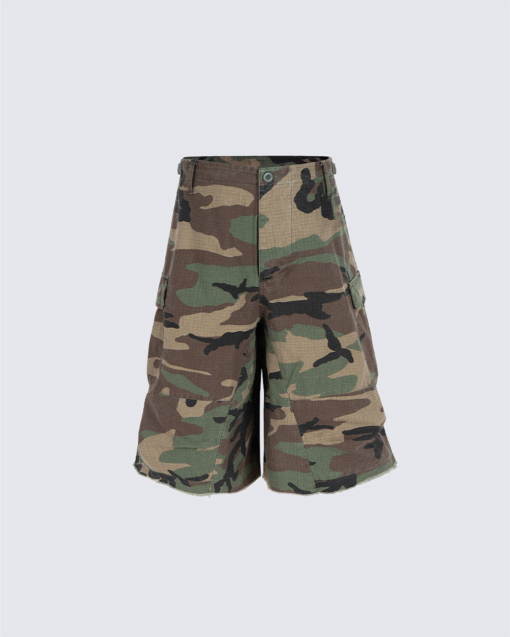 GRYFT Utility Camo Cargo Pocket Wide Knee Shorts