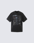 Vintage Graphic Print Music Theme Short Sleeve