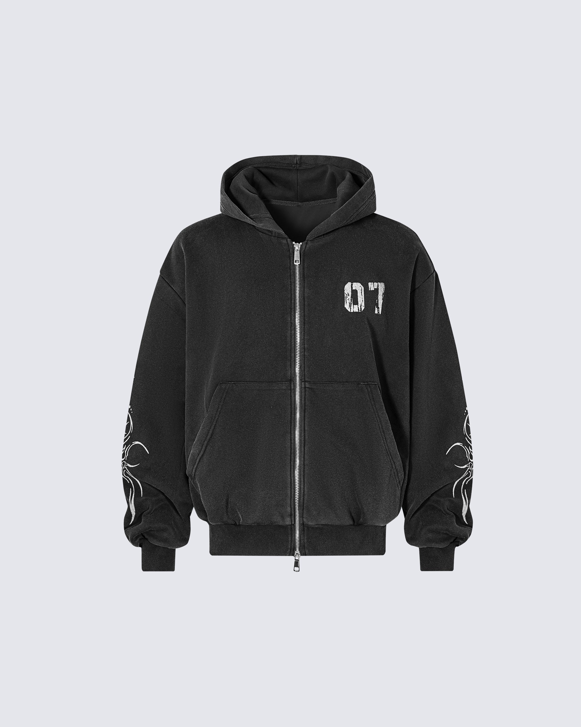 Gothic Print Loose Sports Casual Tracksuit