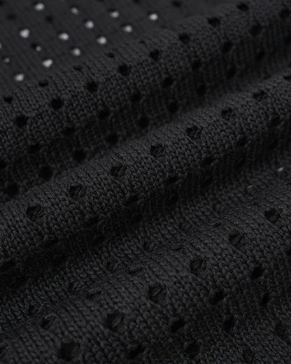 GRYFT Distressed Star Open-Knit Sweater Vest