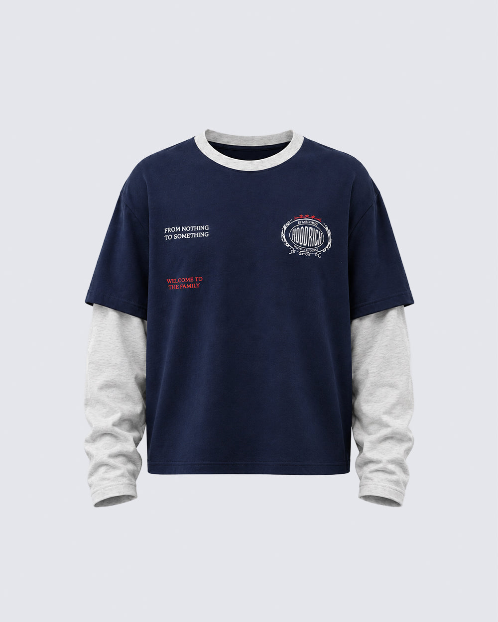 GRYFT American Streetwear Layered Long Sleeve T-Shirt