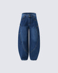 Large Pocket Curved Jeans