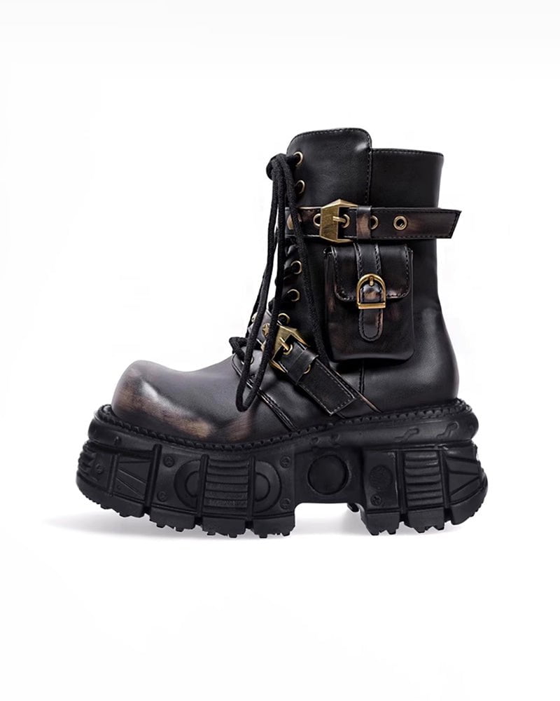 Gothic Punk Heavy-Duty Combat Boots