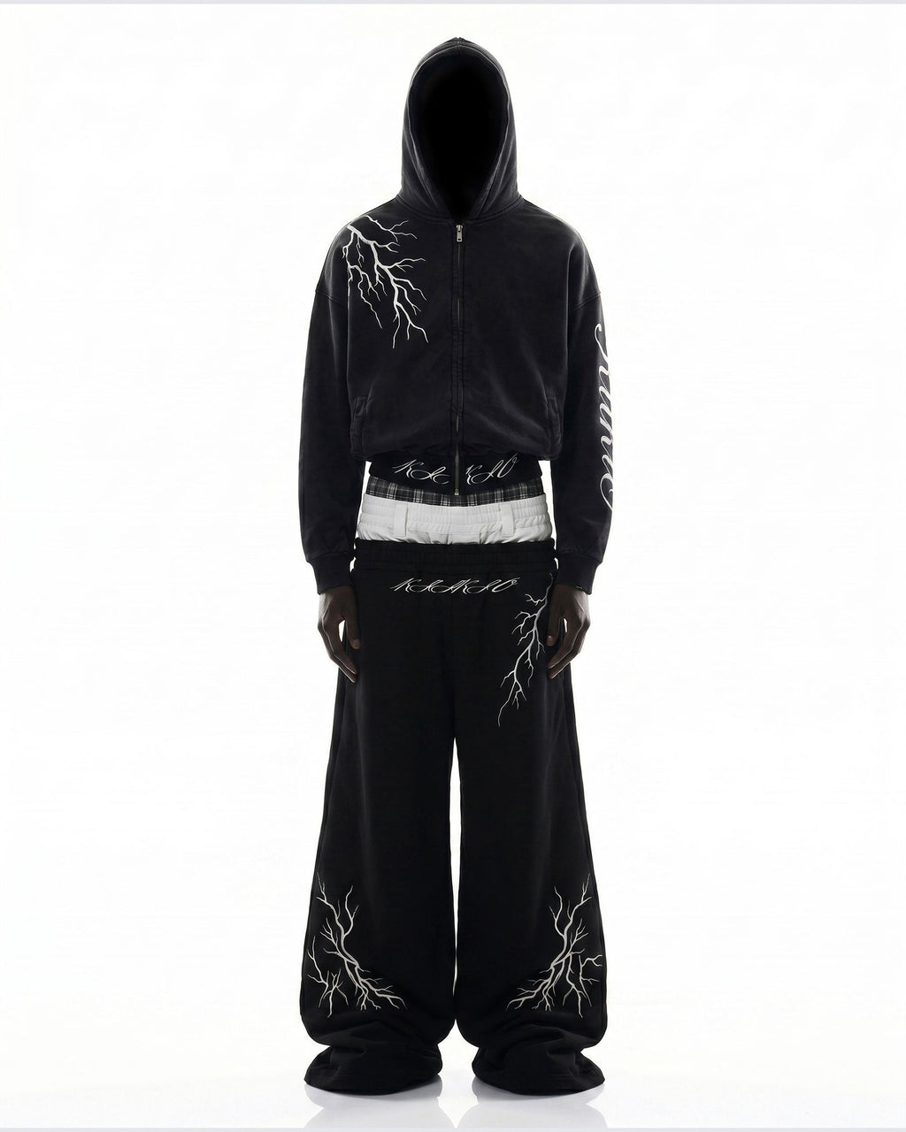 LIGHTNING Series | New Dark Hooded Zip Sweatshirt