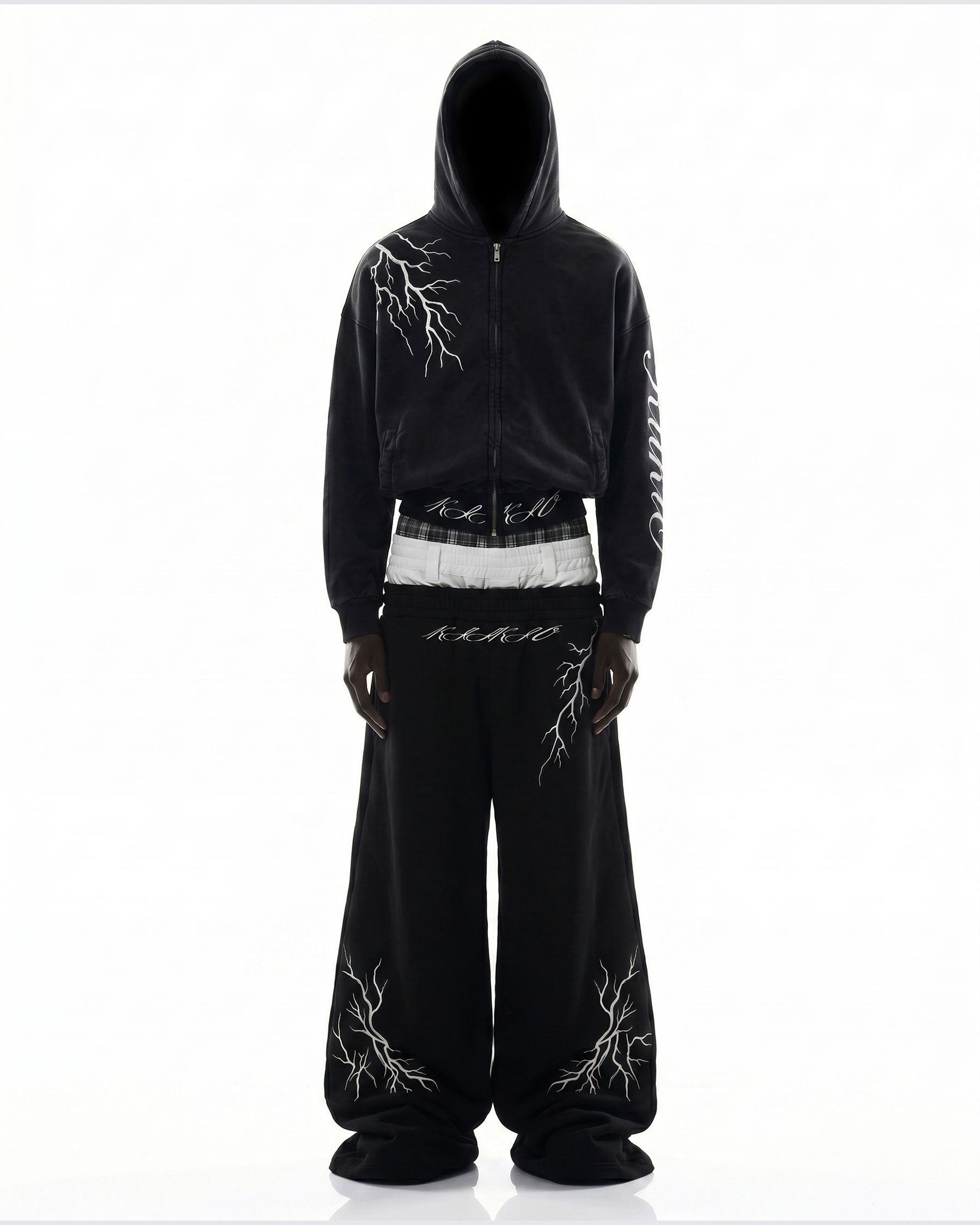 LIGHTNING Series | New Dark Hooded Zip Sweatshirt