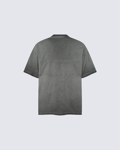 Utility Vintage Washed Double Pocket Henley Tee