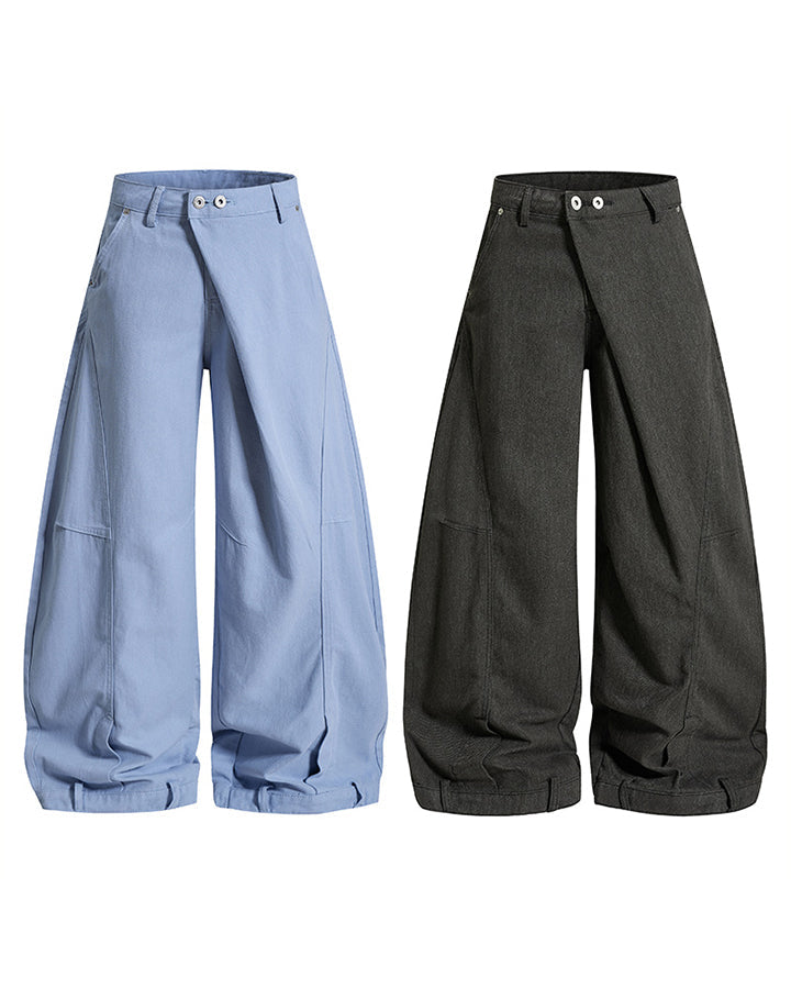 GRYFT Utility Washed Pleated Curve Jeans