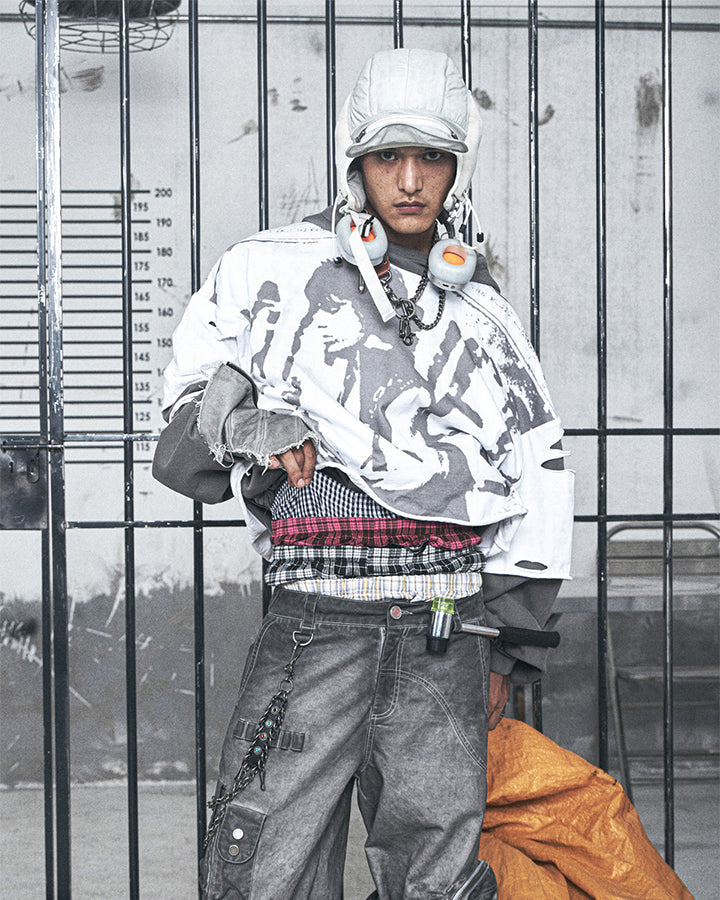 GRYFT Grunge Layered Hoodie