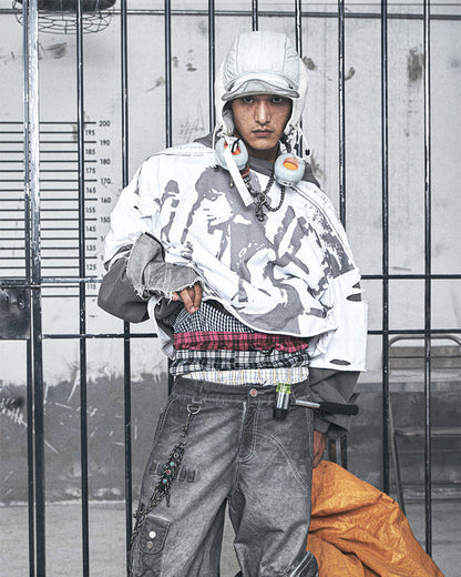 GRYFT Grunge Layered Hoodie