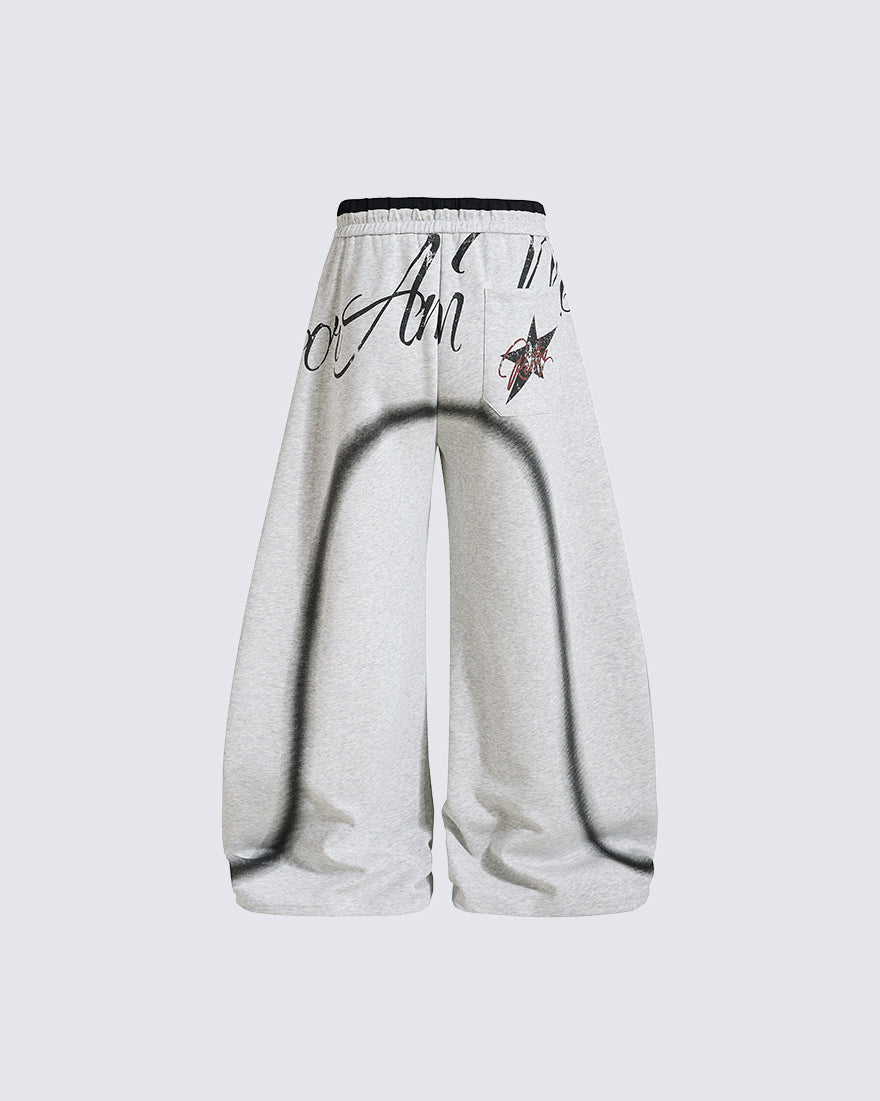 GRYFT Y2K Airbrush Curved Blade Baggy Pants
