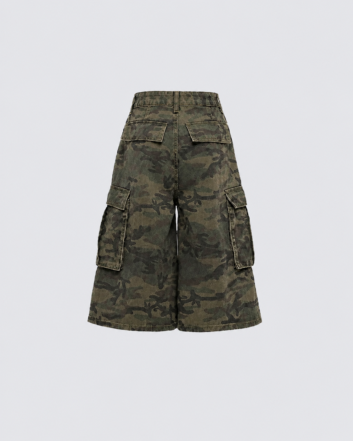 New Camo Layered Cargo Shorts