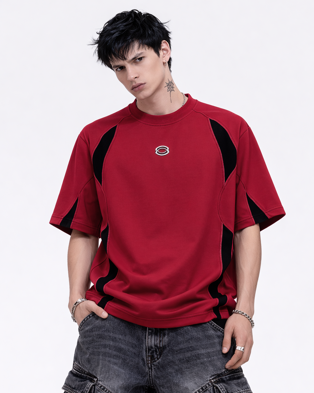 Contrast Panel Sport T-Shirt