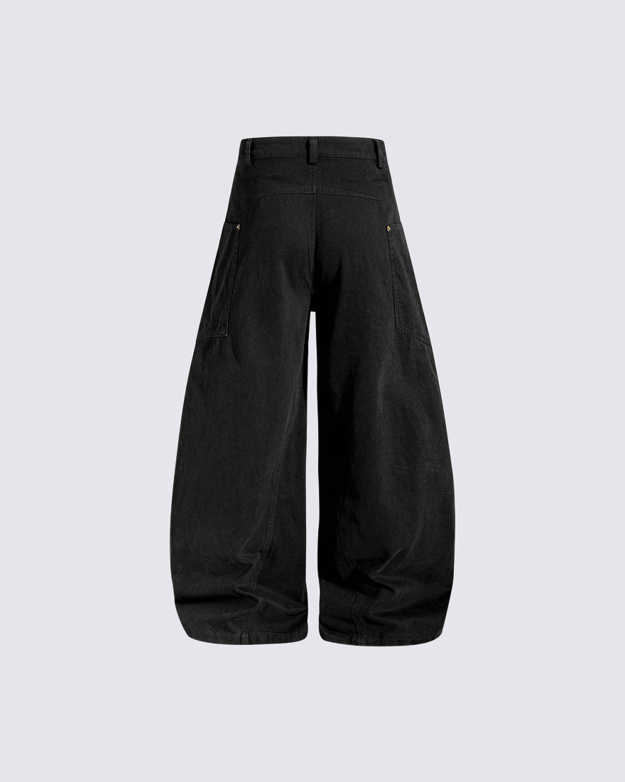 GRYFT Utility Washed Baggy Curved Leg Pants